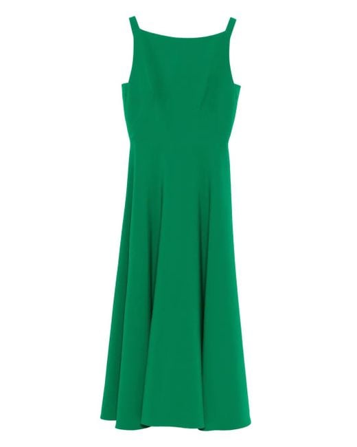 Safiyaa Green Midikleid Mit Eckigem Ausschnitt