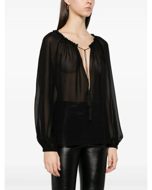 Tom Ford Black Silk Blouse