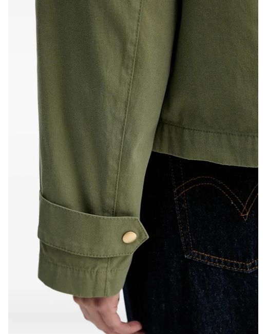 Marc O' Polo Green Corduroy-Collar Buttoned Jacket