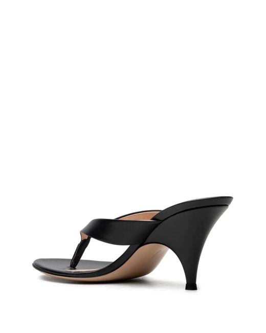 Gianvito Rossi Black Sofia Thong Sandals