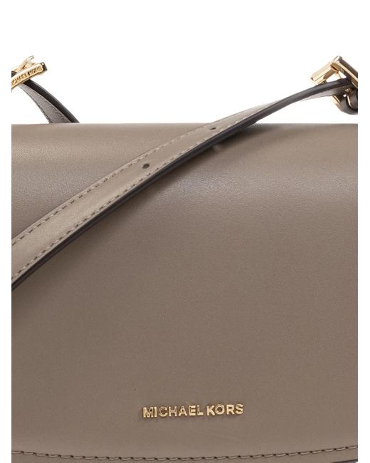 MICHAEL Michael Kors Brown Small Lydia Curved Leather Shoulder Bag