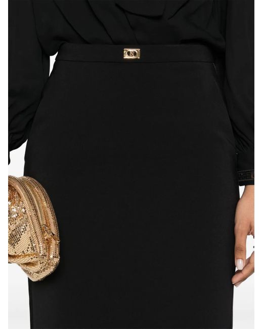 Elisabetta Franchi Black Midi Skirt