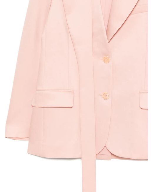 Monse Pink Deconstructed Lapel Blazer