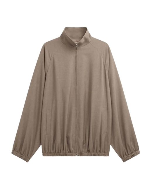 Frankie Shop Brown Baxter High-Collar Jacket