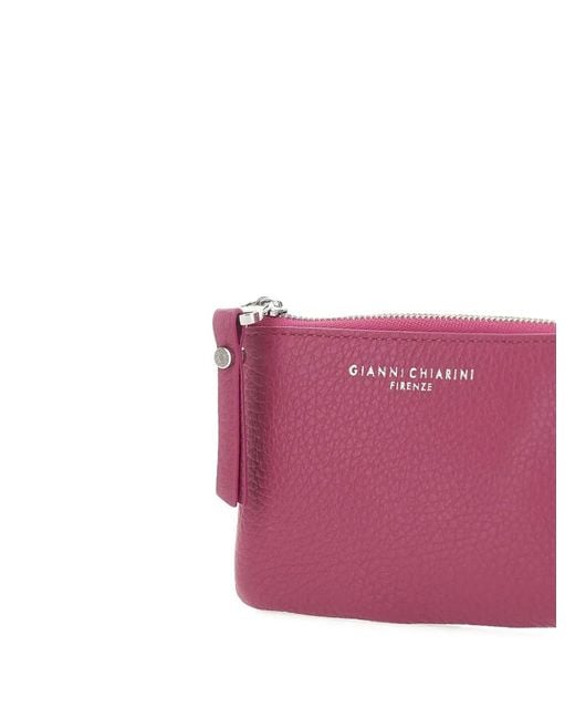 Gianni Chiarini Purple Grained-Leather Wallet