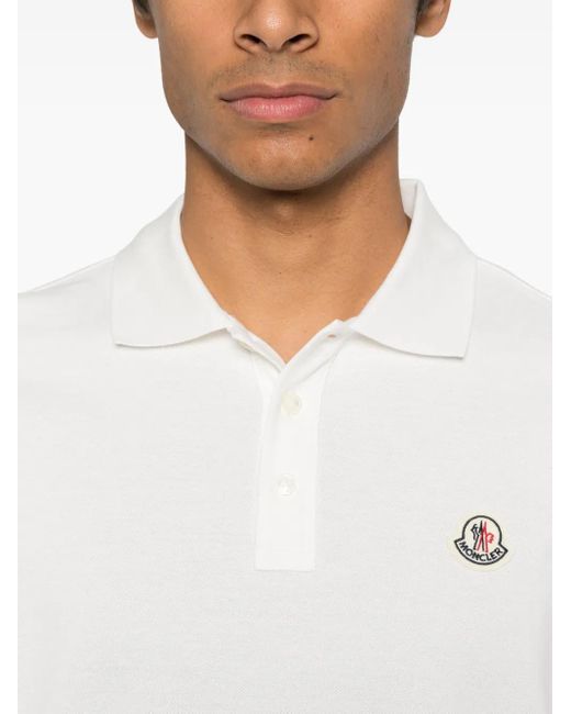 Moncler Poloshirt Mit Logo-Patch in White für Herren