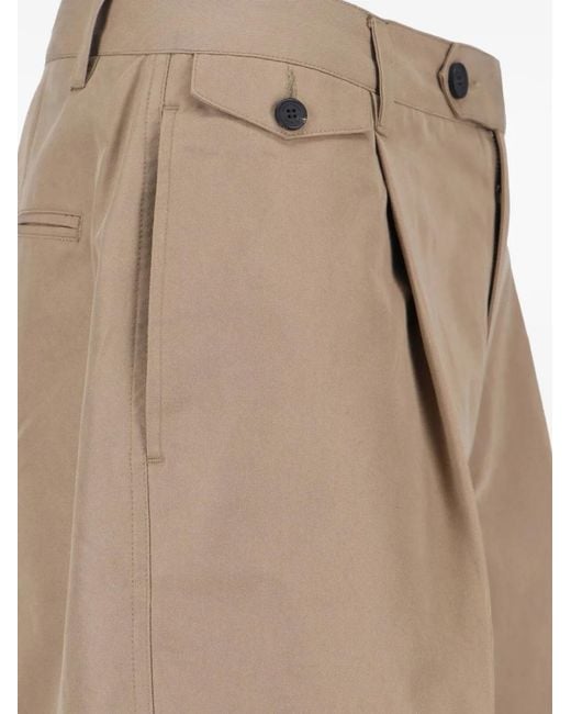 DUNST Natural Buttoned Front-Pleat Trousers for men
