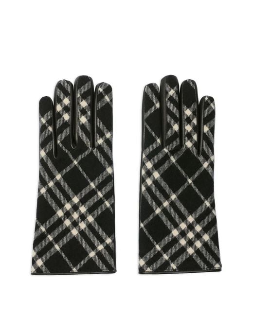 Burberry Karierte Handschuhe Aus Kaschmir in Black für Herren