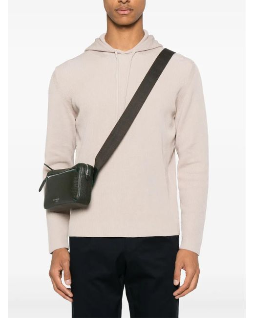 Aspinal Black Reporter Forest Messenger Bags for men