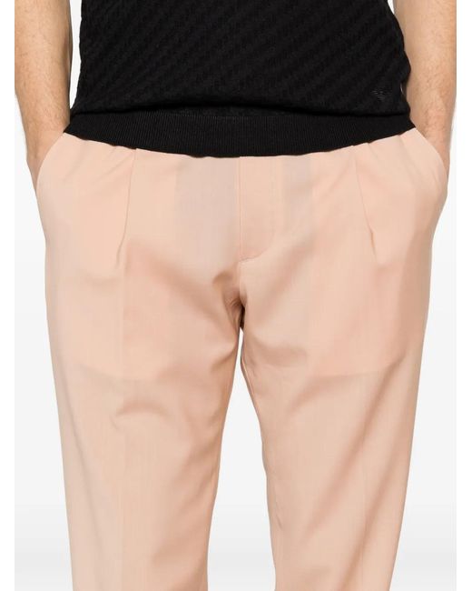 Briglia 1949 White Drawstring Pleated Trousers for men