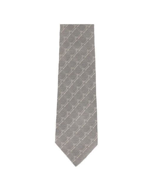 Tom Ford Gray Geometric-Pattern Textured Tie for men
