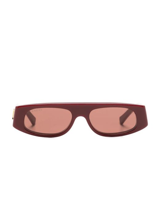 Gucci Pink Rectangle-Frame Sunglasses