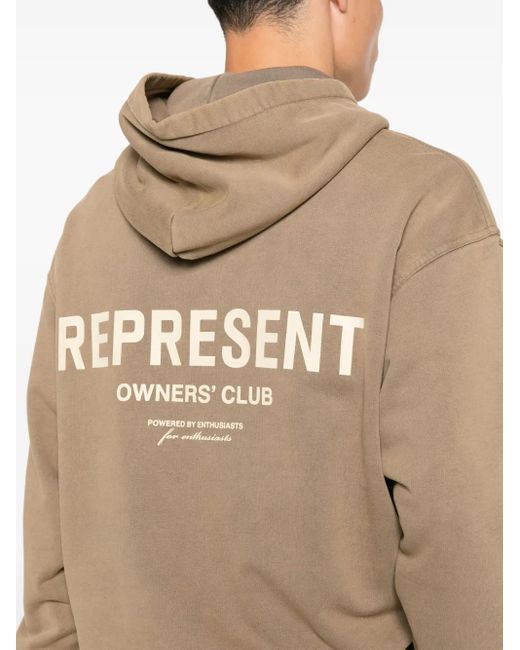 Represent Natural Logo Pocket Hoodie for men