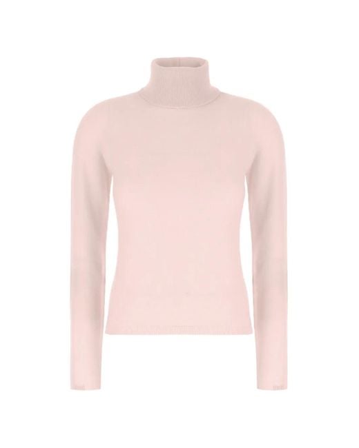 Vanisé Pink Roll-Neck Cashmere Sweater