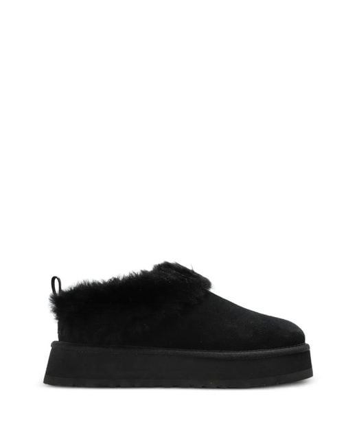 Ugg Black Tazzelle Shearling-Trim Ankle Boots