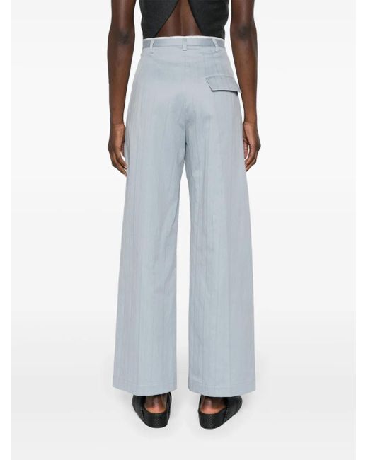 Tela Blue Edamame High-Waist Palazzo Trousers