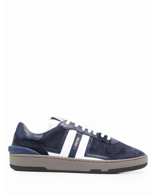 Lanvin Blue Clay Logo-Detail Sneakers for men