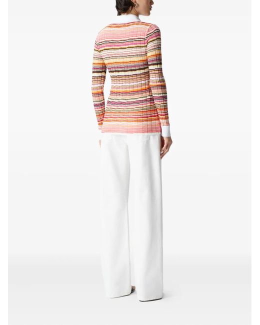 Missoni Red Striped Knitted Shirt