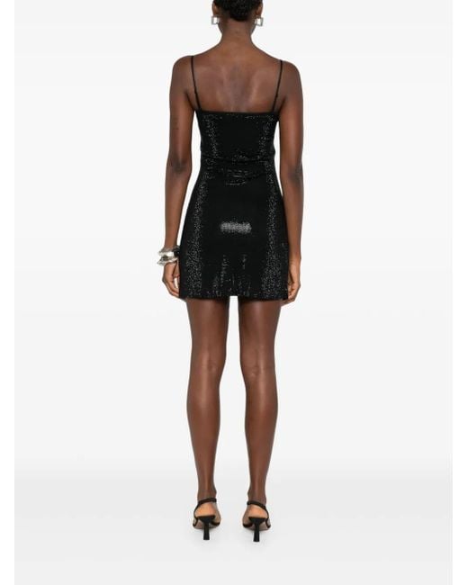 Vestido corto con detalle de cristales Alexander Wang de color Black