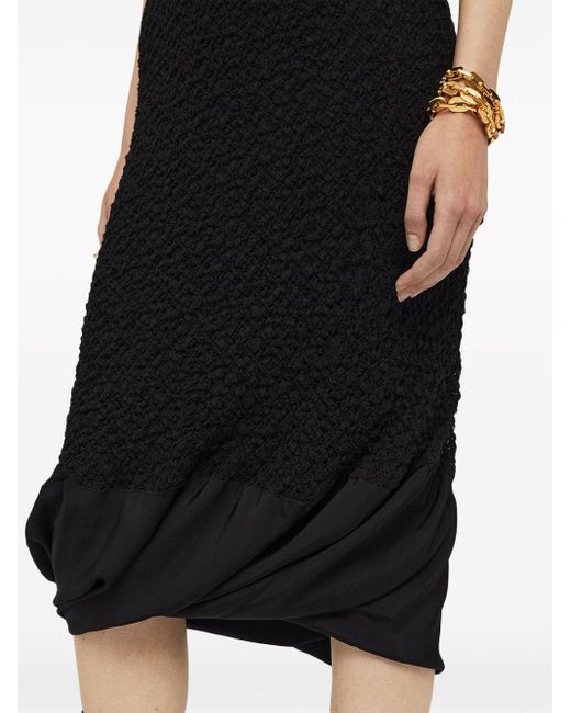 Jil Sander Black Sleeveless Knitted Midi Dress