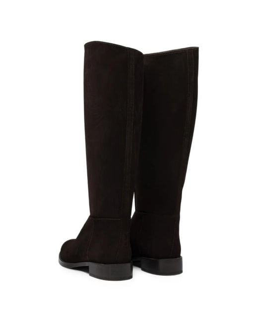 MARETTO® Black Suede Knee-High Boots