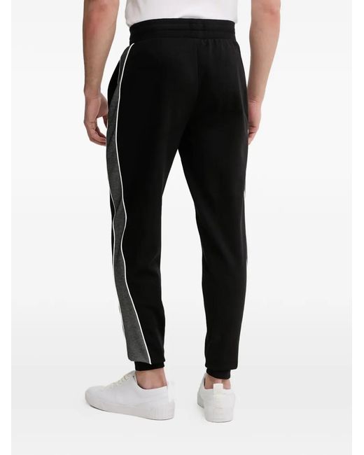 Boss Black Contrast-Piping Tracksuit Bottoms for men
