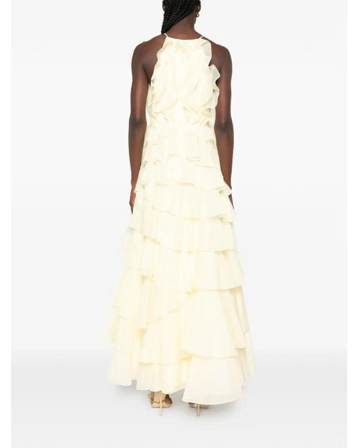 Aje. White Cleo Ruffled Maxi Dress