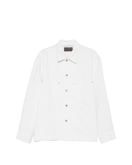 Lemaire White Button-Up Jacket for men