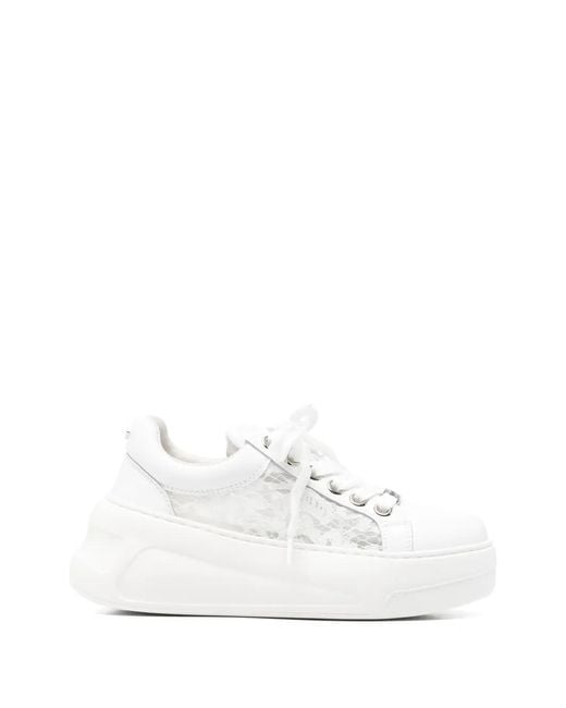 Cult White Nirvana Lace Sneakers