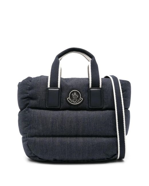 Moncler Blue Diaper Chambray Tote Bag