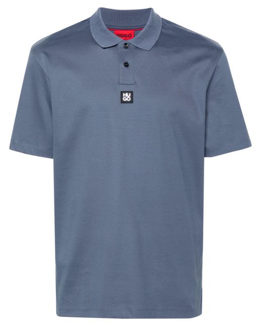 HUGO Blue Deabono Cotton Polo Shirt for men