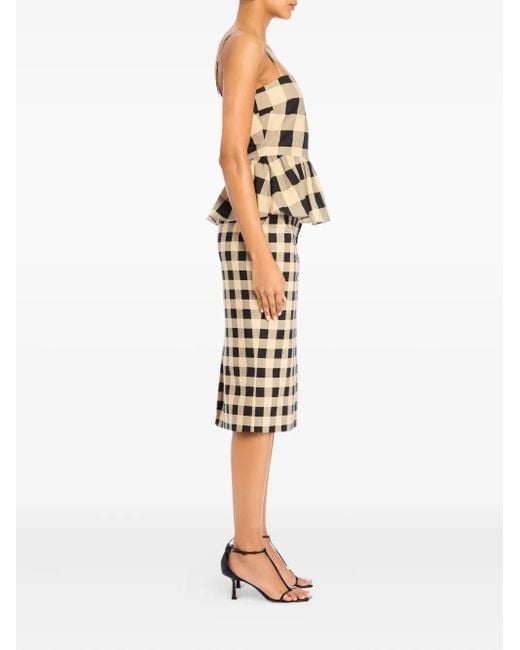 SER.O.YA Black Carl Linen Midi Skirt