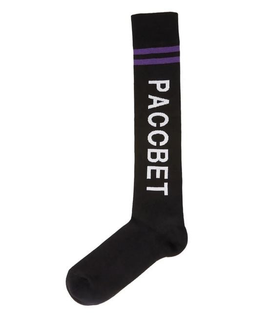 Rassvet (PACCBET) Black Logo-Jacquard Socks for men