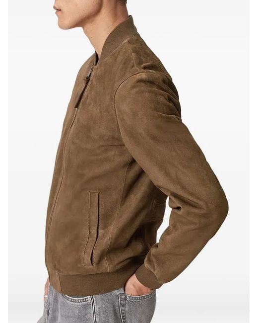 AllSaints Brown Morten Bomber Jacket for men