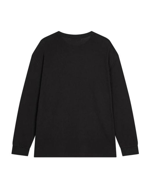 OPEN YY Black Dog-Print Long-Sleeved Sweatshirt