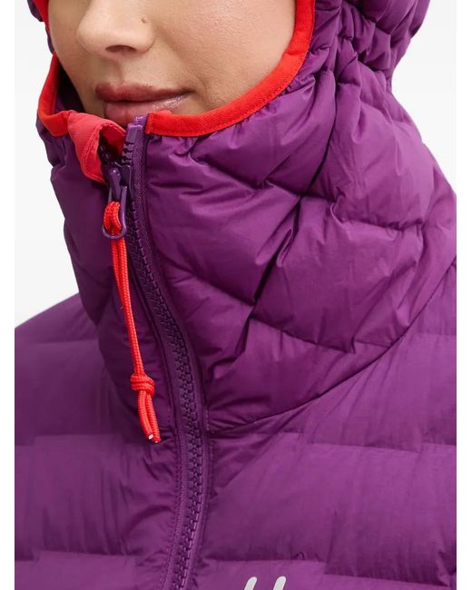 Haglöfs Purple Hooded Quilted Jacket