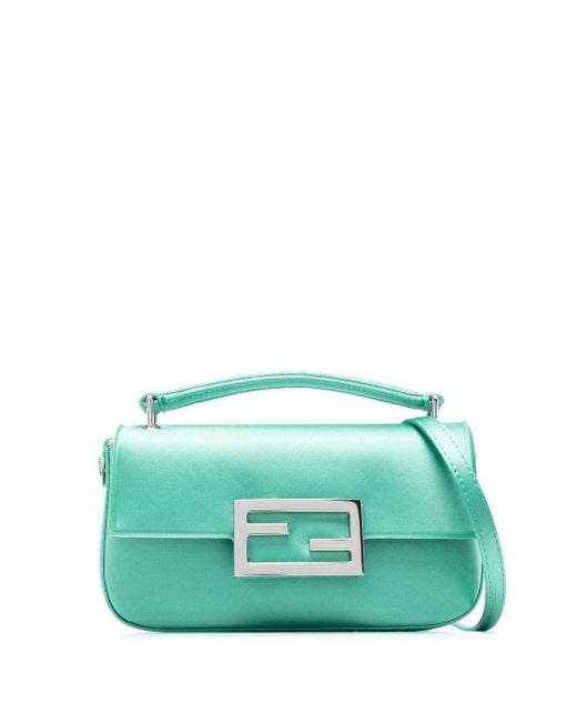 Fendi Green Baguette Phone Clutch Bag