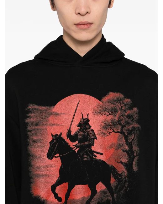 Melt Black Printed Hoodie for men