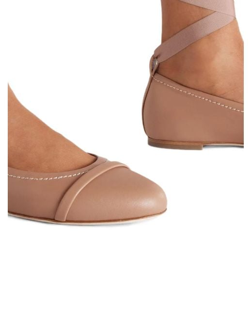 Malone Souliers Pink Sabina Ballet Flats