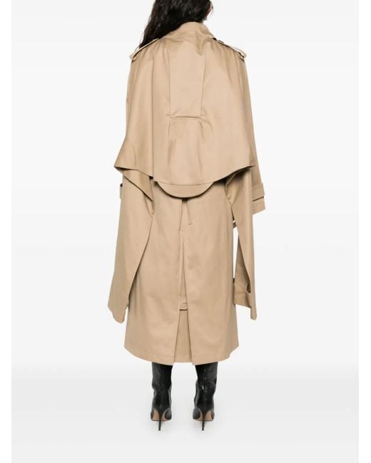 Jean Paul Gaultier Trenchcoat Met Dubbele Rij Knopen En Ceintuur in het Natural