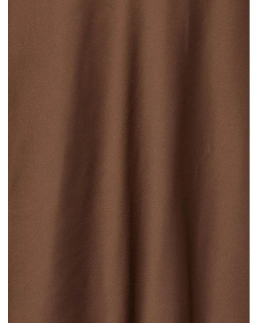 ROTATE BIRGER CHRISTENSEN Brown Elegant Halter Neck Long Dress With Deep V-Neckline