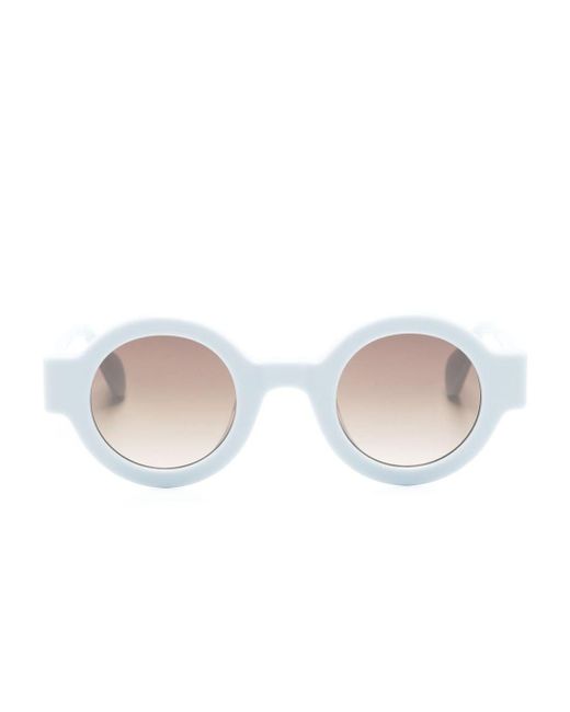 Kaleos Eyehunters White Patrick Round-frame Sunglasses