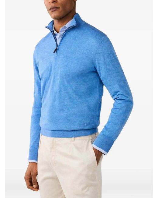Hackett Blue Pull En Mérinos for men