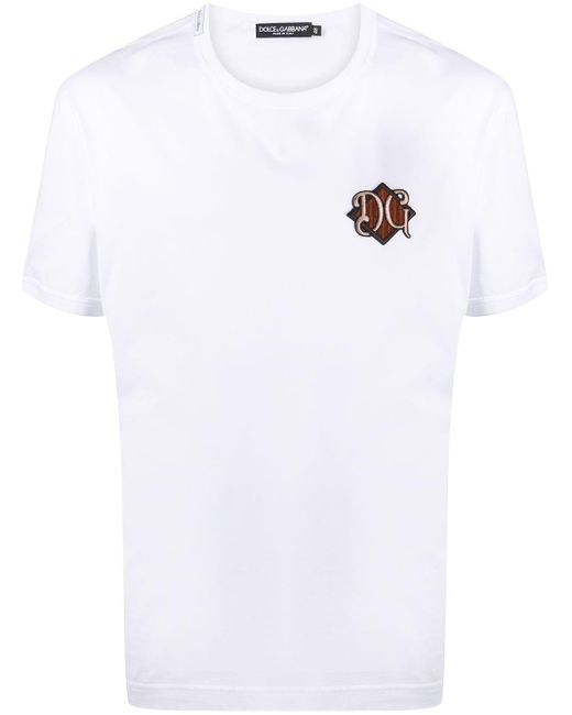 Dolce & Gabbana Baumwolle 'DG King' T-Shirt in Weiß für Herren - Lyst