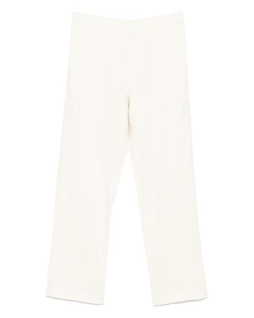 Pantalones rectos con cierre oculto Les Deux de hombre de color White