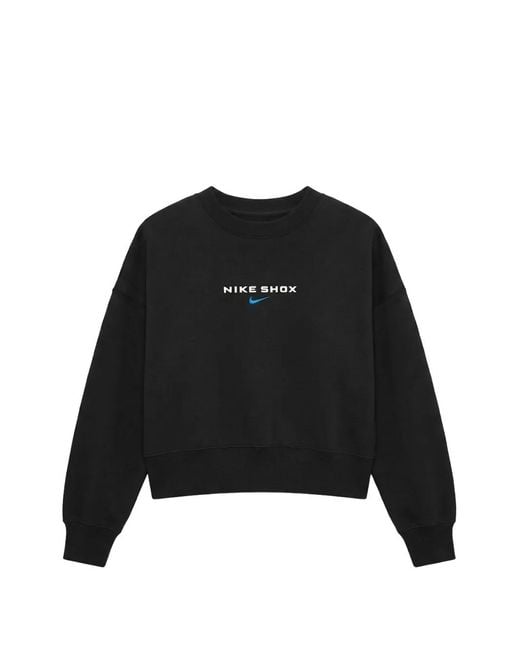 Nike Black Shox Logo-Print Sweater