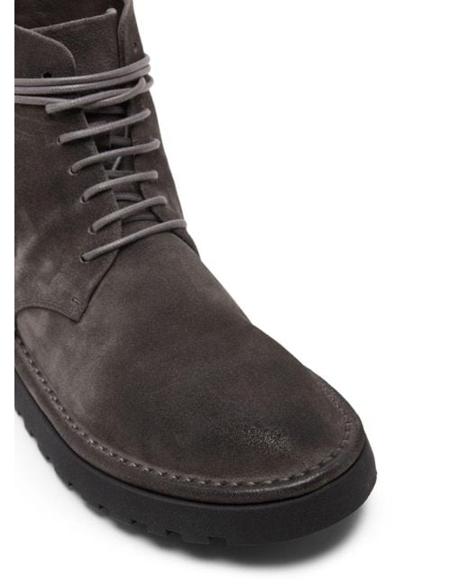 Marsèll Black Sancrispa Alta Pomice Suede Boots for men