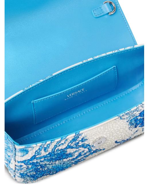Versace Blue Mini Underwater Barocco La Medusa Tasche