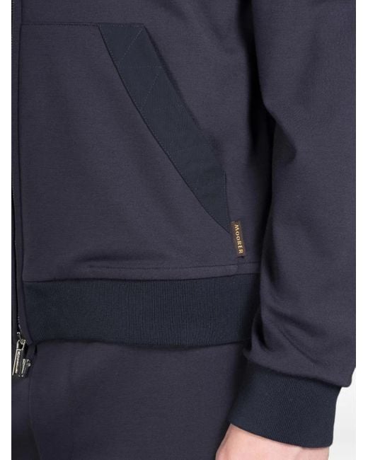 Maglione Con Zip E Tasca di Moorer in Blue da Uomo