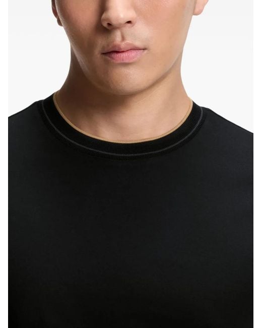 Boss Black T-Shirt Ajusté À Bords Contrastants for men